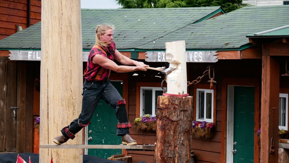 One of the participants of the Great Alaskan Lumberjack Show