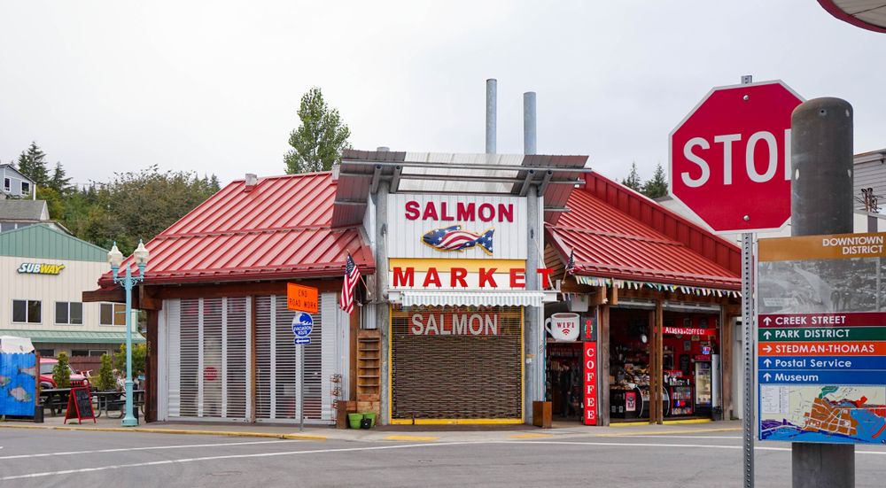 View of the Salmon Market from across the street