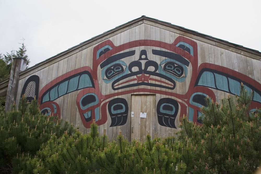 The tribal house of Saxman Native Village
