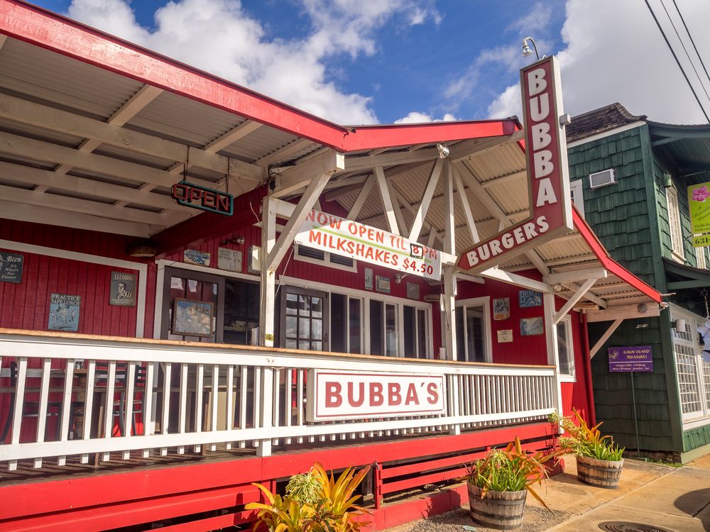 Bubba's burgers in Old Kapaa Town