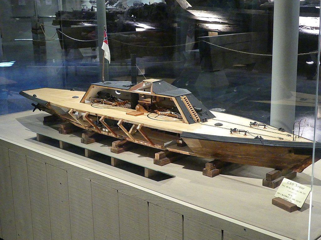 Model of the CSS Neuse Civil displayed in CSS Neuse Civil War Interpretive Center