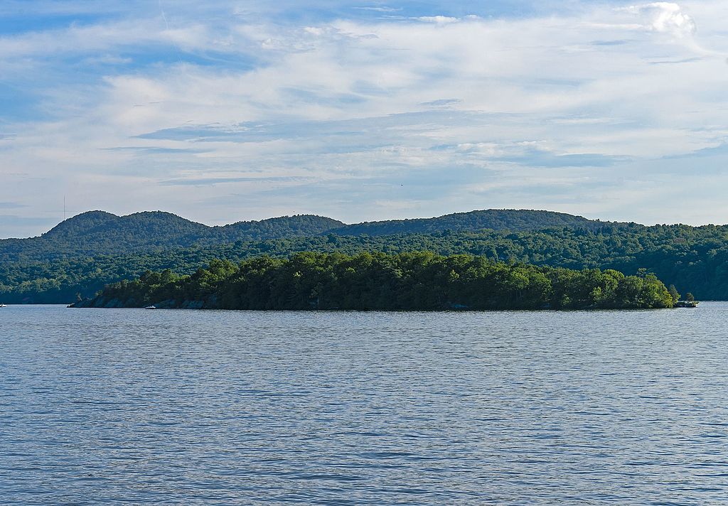 View of an island from Mills Norrie State Park
