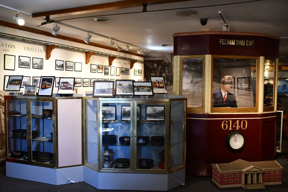 Interior of the Trolley Museum of New York
