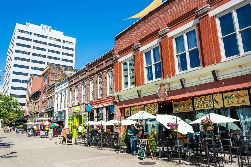 Buildings along Market Square Knoxville