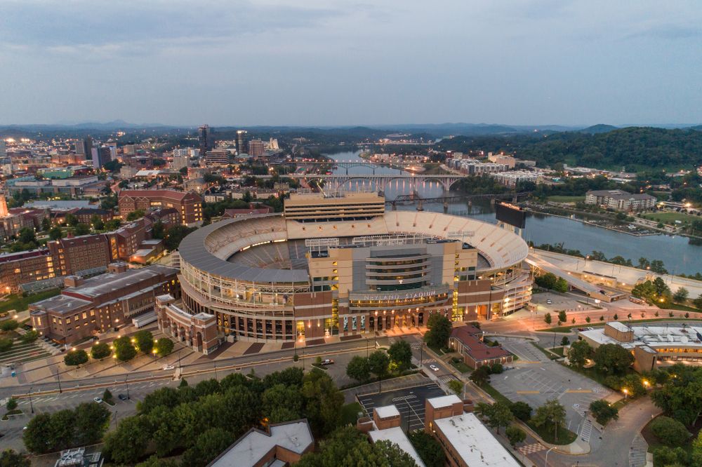 Aerial view of the Neyland Stadium