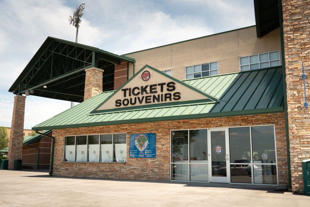 Ticket and souvenir building of the Tennessee Smokies Stadium