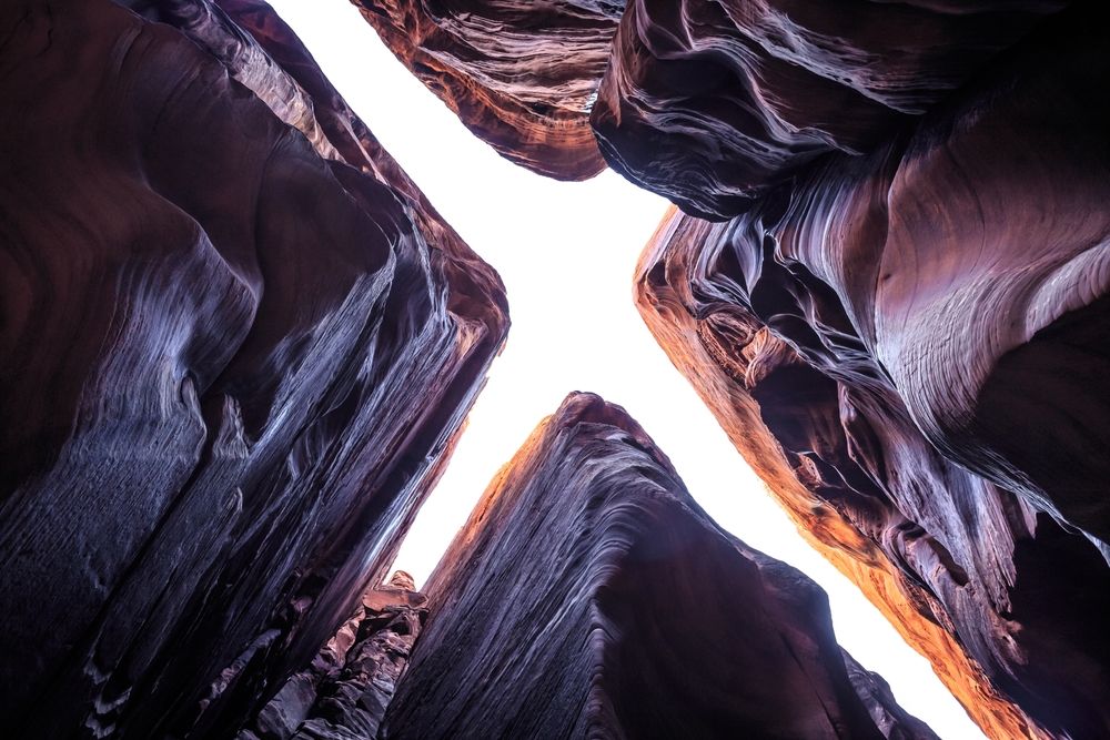 View from looking up the Buckskin Gulch