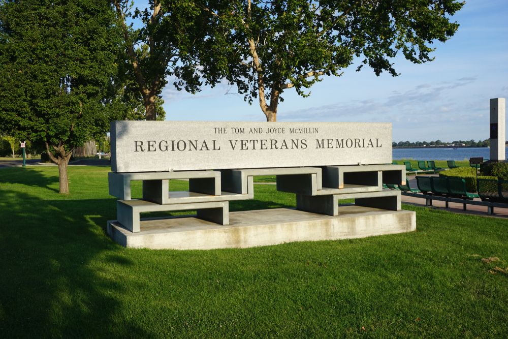 Welcome sign of Regional Veterans Memorial