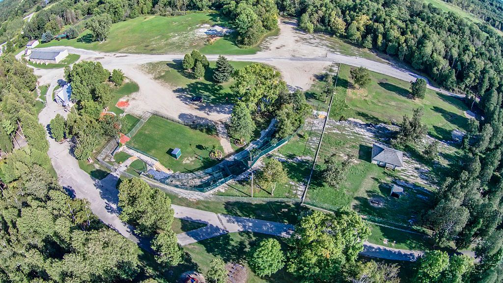 Aerial view of Bruemmer Park Zoo
