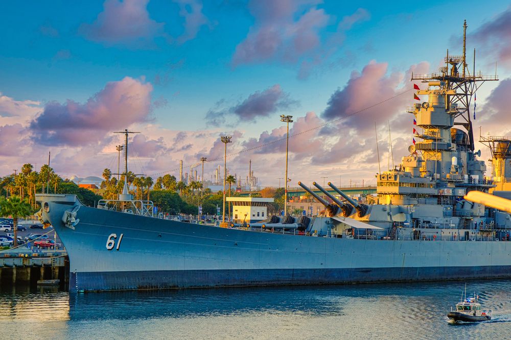 Exterior of Battleship USS Iowa Museum