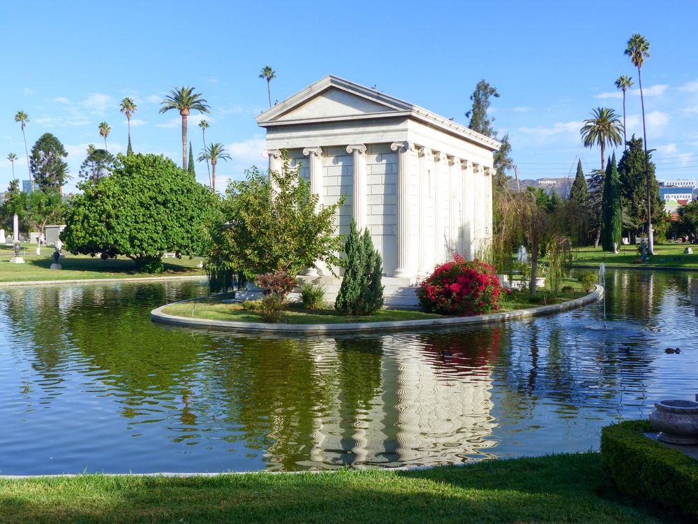 Daytime view of the Hollywood Forever Cemetery