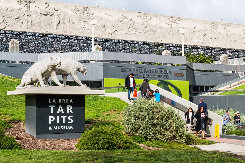 Exterior of La Brea Tar Pits and Museum