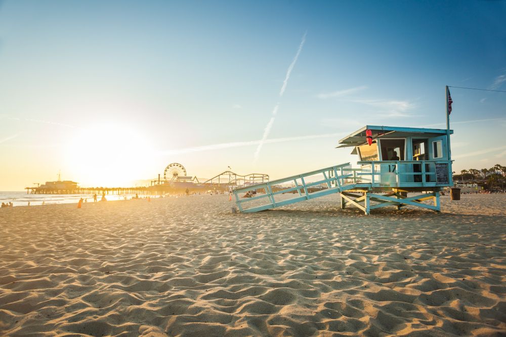 Lifeguard station at Santa Monica Beach