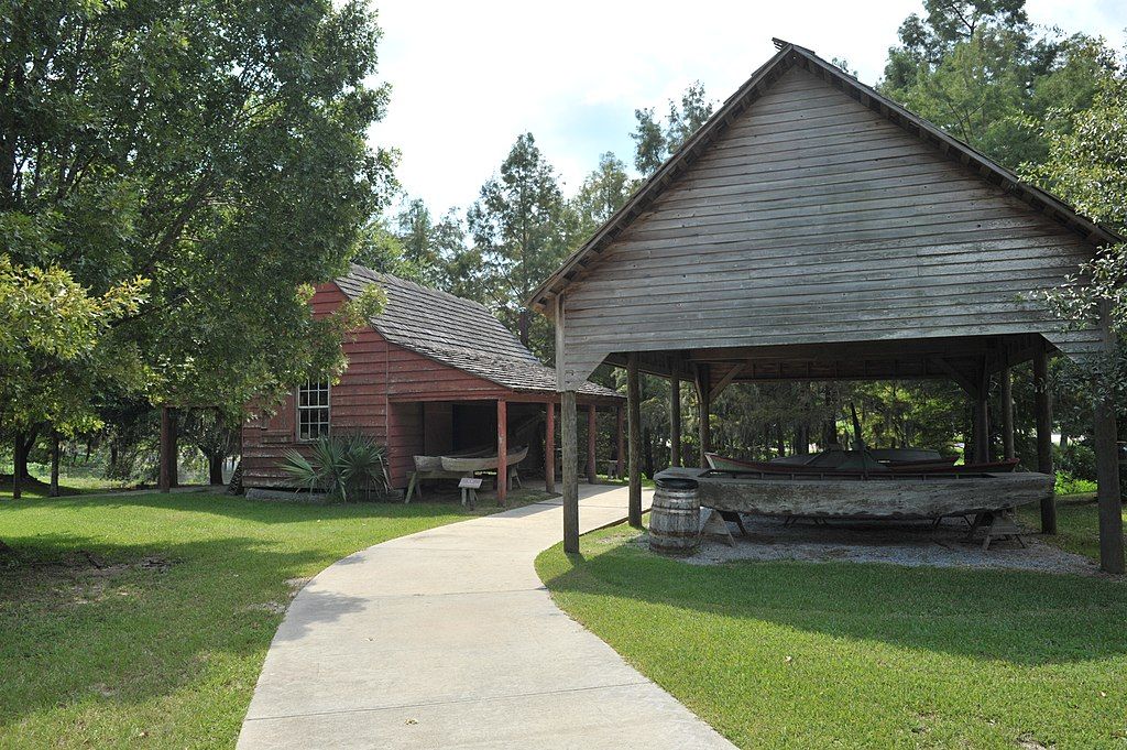 Exterior of a woodshop in Vermilionville Historic Village