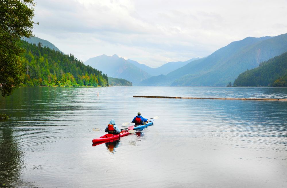 Kayaking on Crescent Lake in Olympic Park