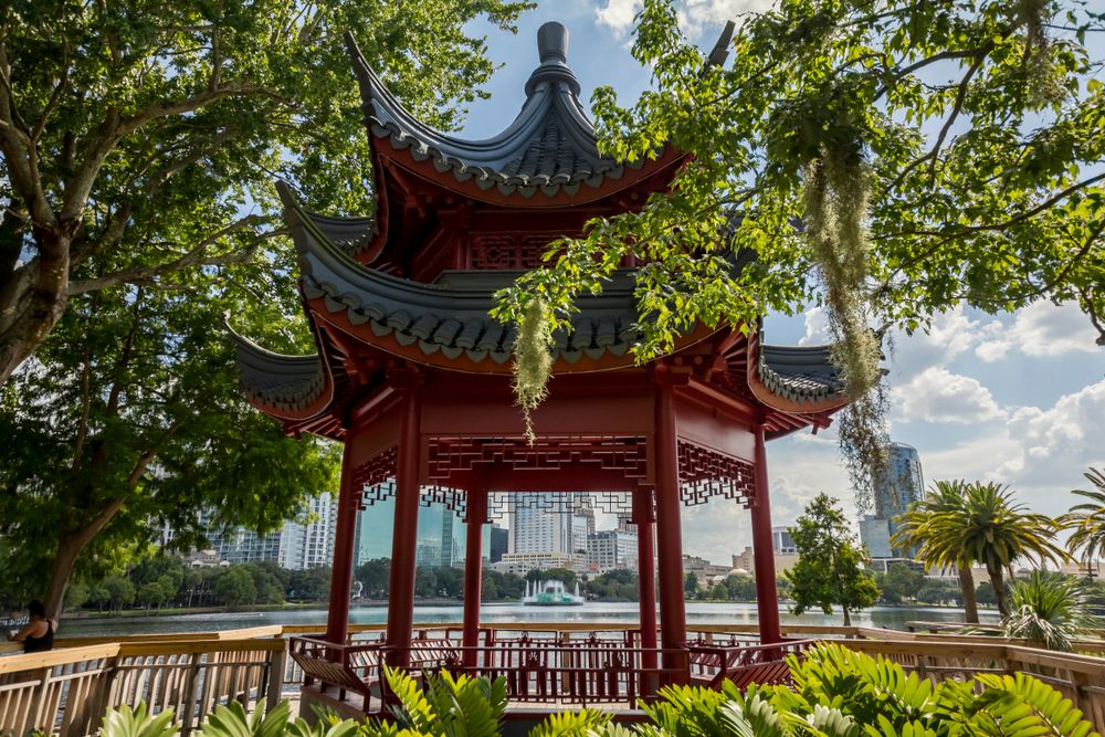 View of Lake Eola Park