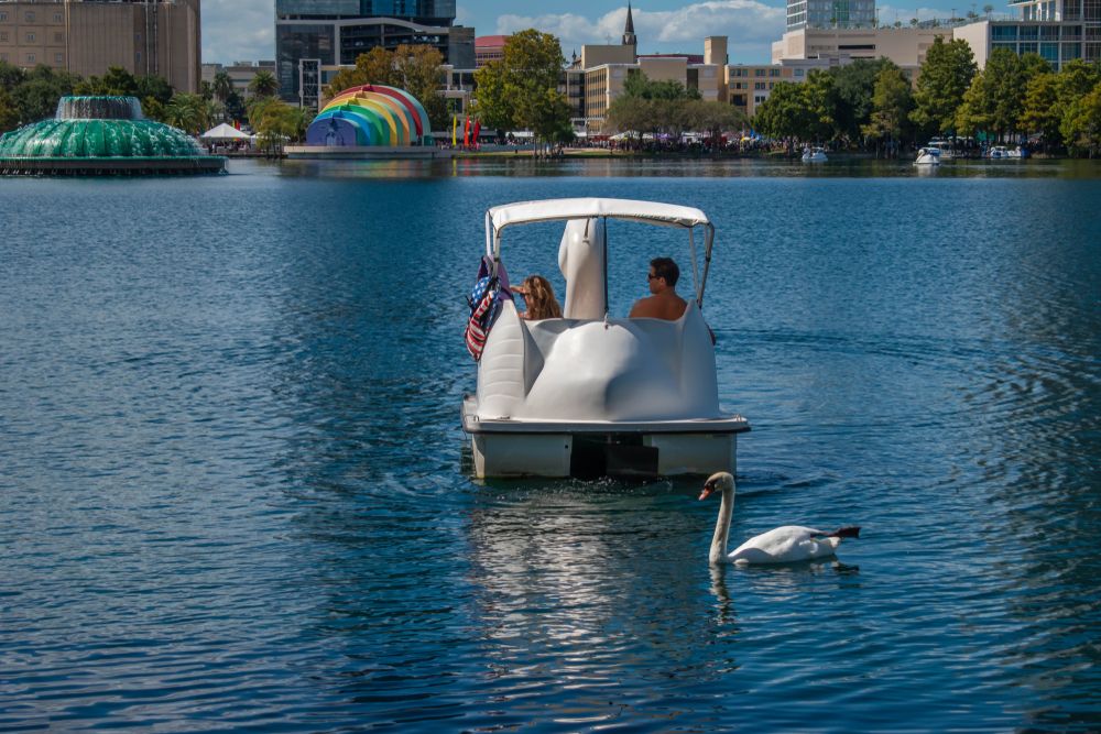 View of Lake Eola Park