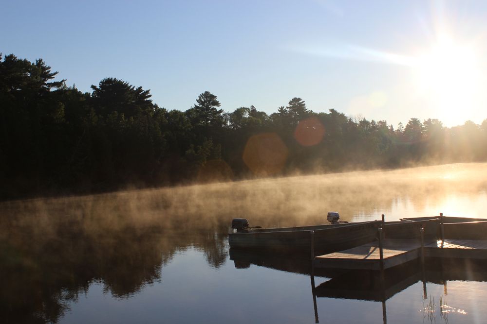 A dock at Lake Fanny Hooe