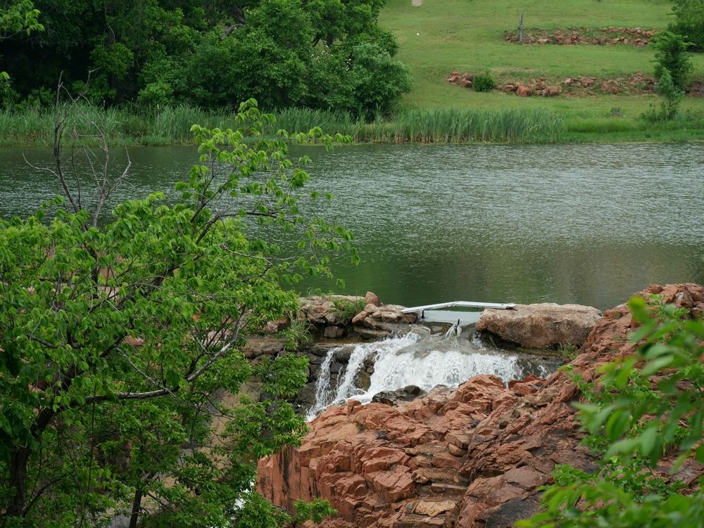 The clear waters of bath lake.