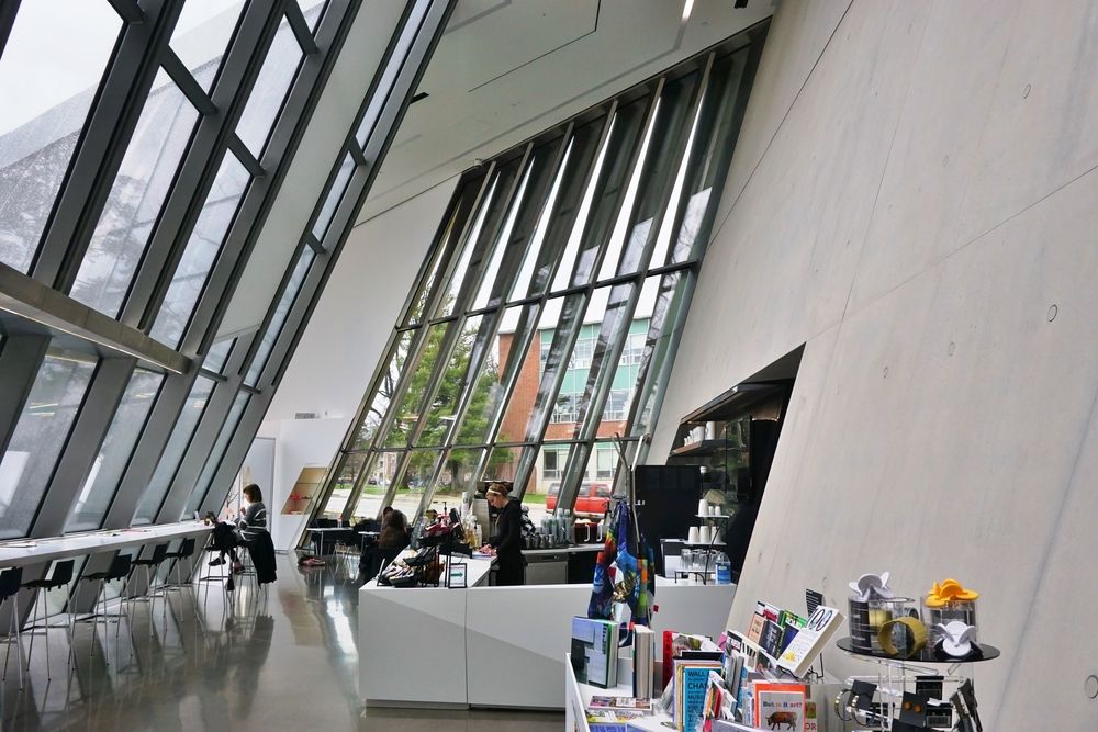 Interior of Eli and Edythe Broad Art Museum