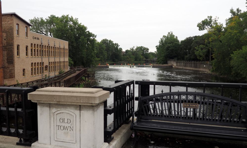 View of a river from Old Town Lansing