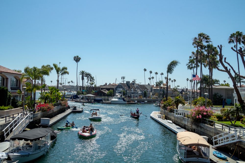 Boats on the water of Naples Island