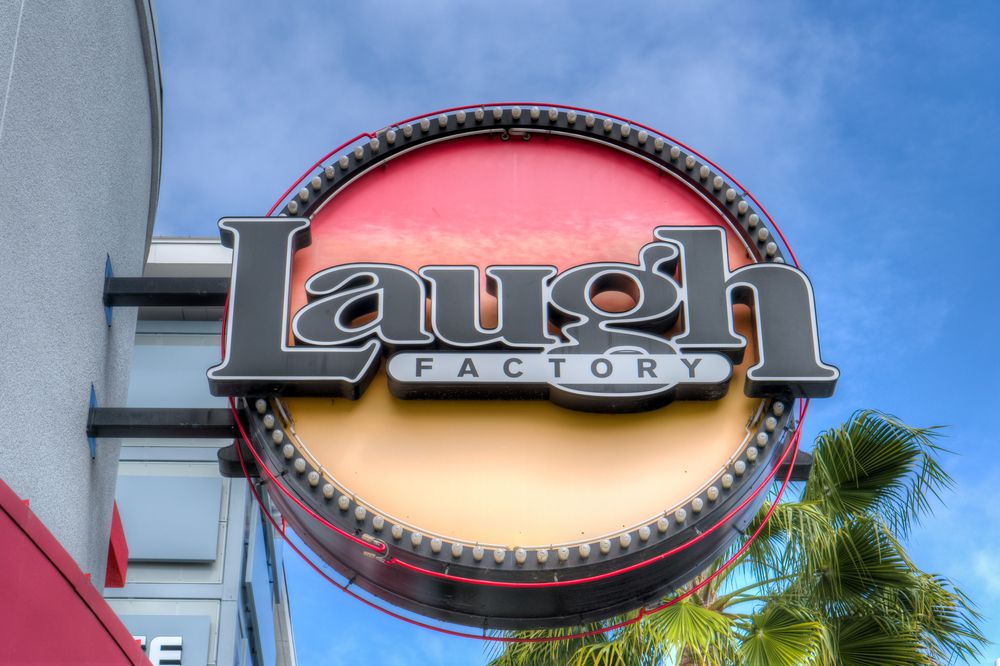Signage of The Laugh Factory