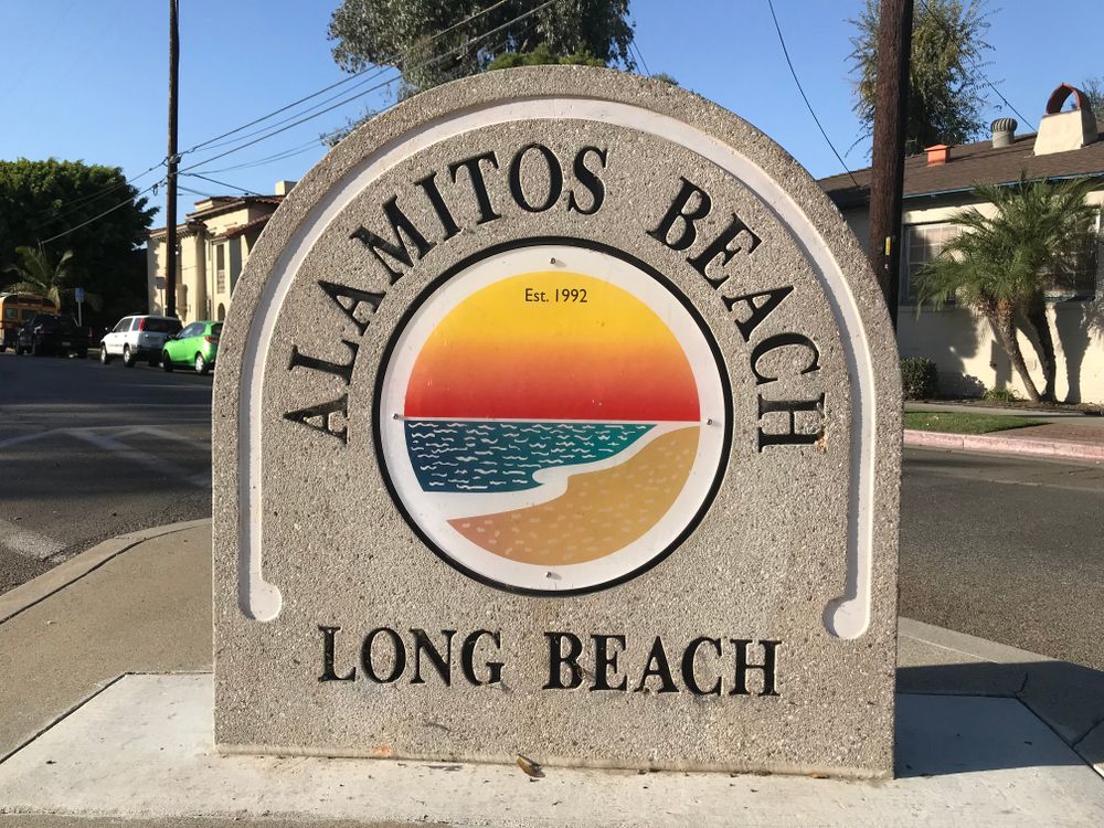 Signage of Alamitos Beach