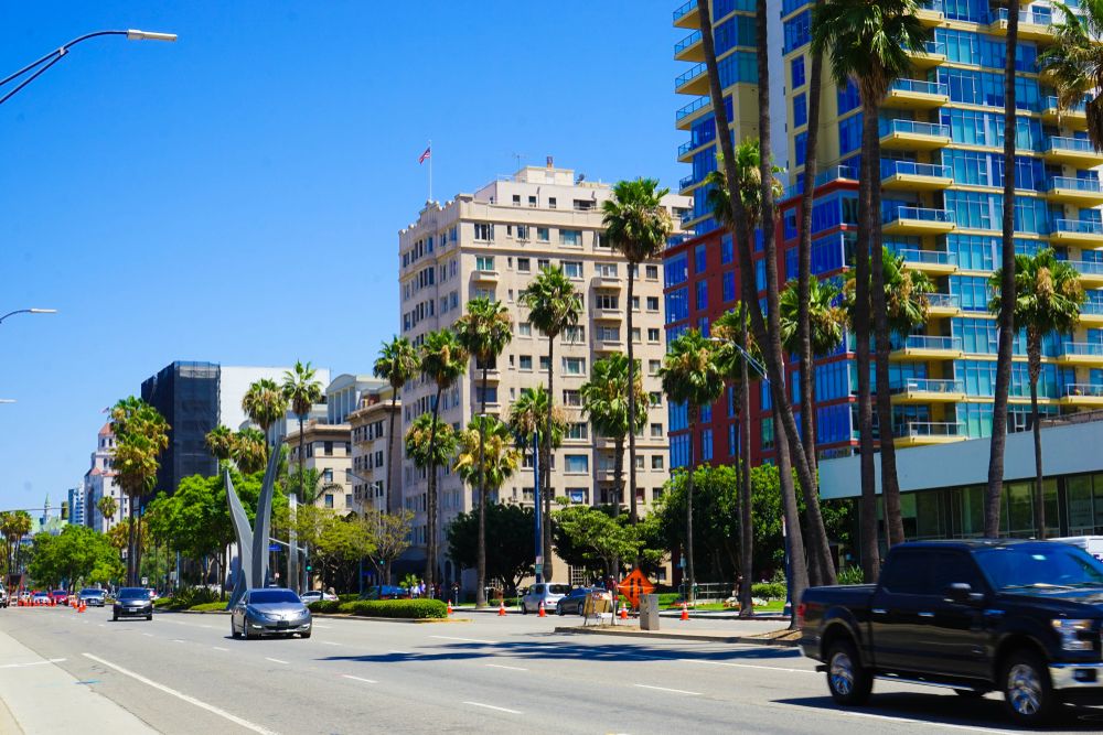 Buildings along Downtown Long Beach
