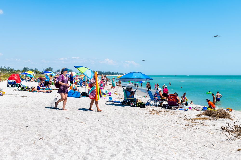 People at Bowman's Beach Park