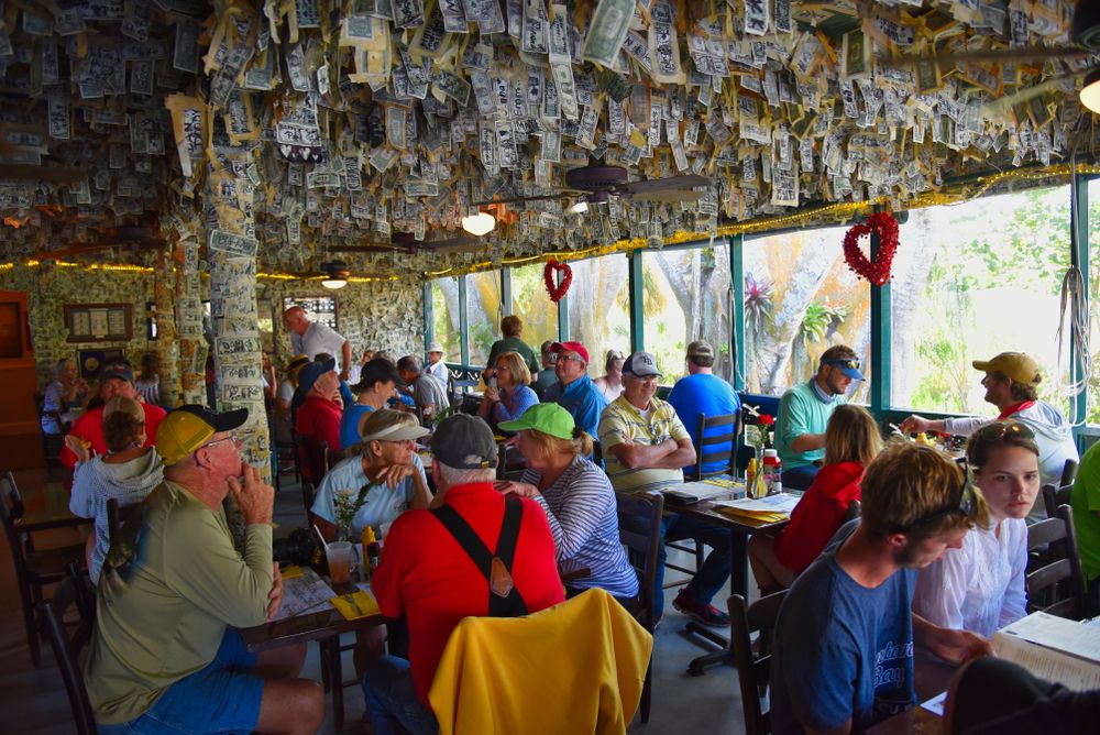 People dining at Cabbage Key
