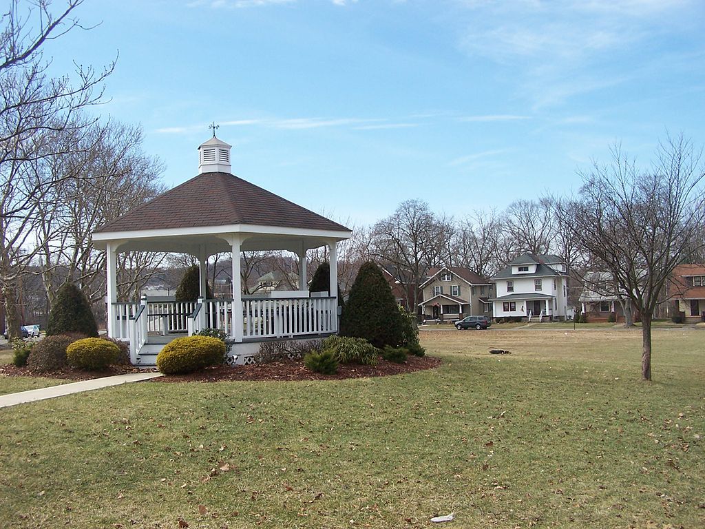 A gazebo at Ewing Park