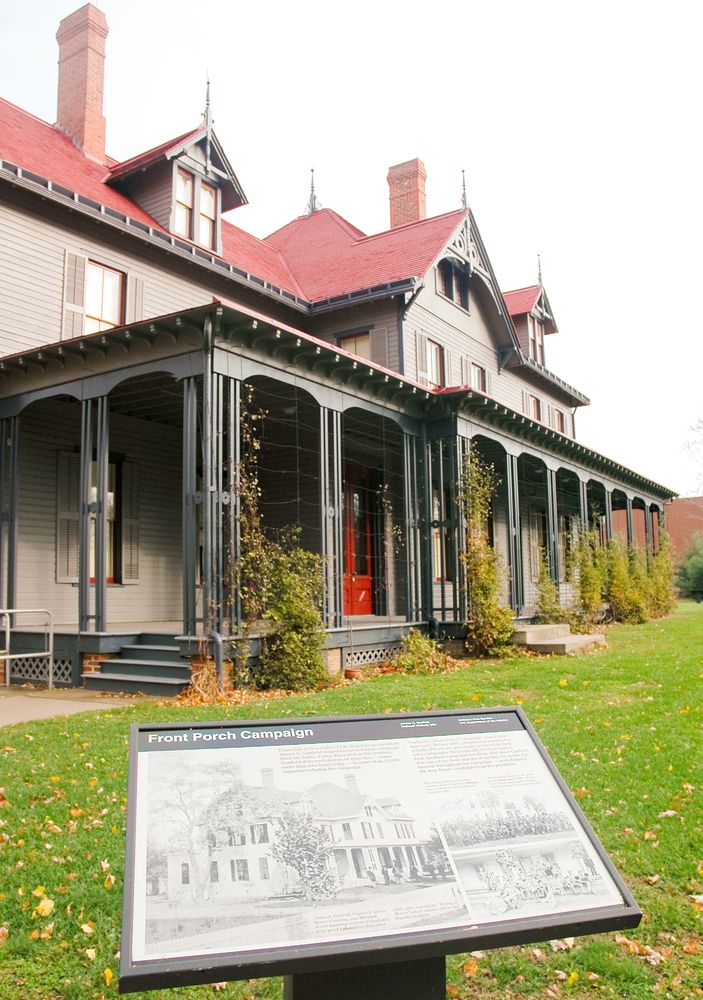 Information board at James A. Garfield National Historic Site