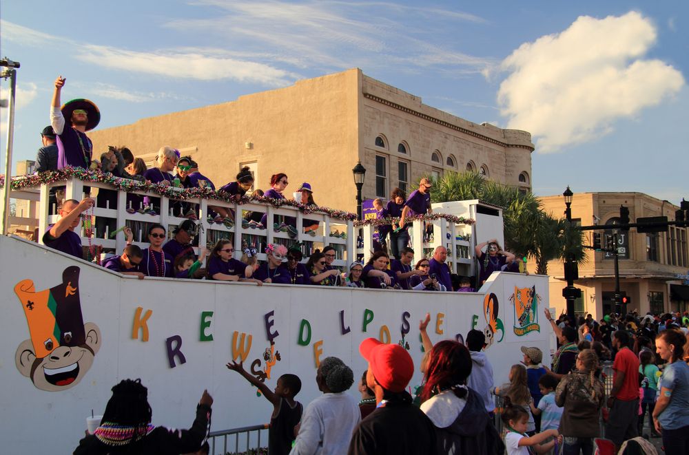 Krewes float at Krewes Mardi Gras Parade