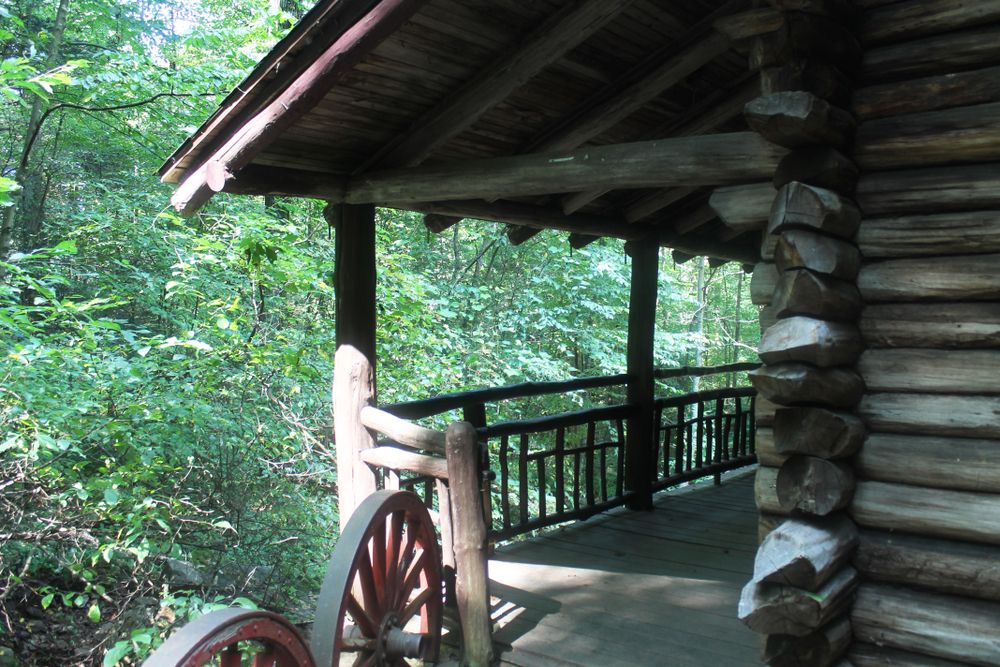 Cabin porch at Swatara State Park