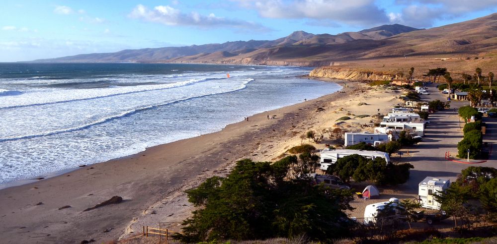 Aerial view of Jalama Beach County Park