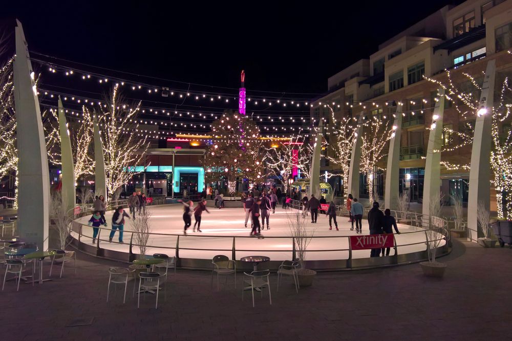 Ice rink at Belmar Shopping District