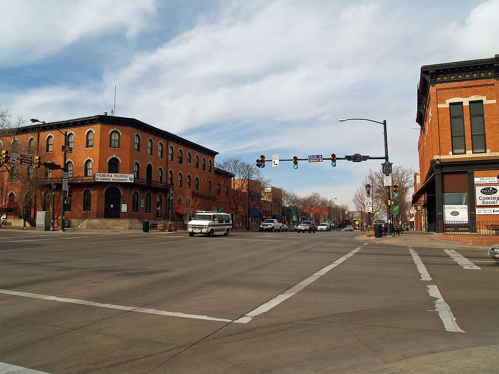 The road of Downtown Longmont