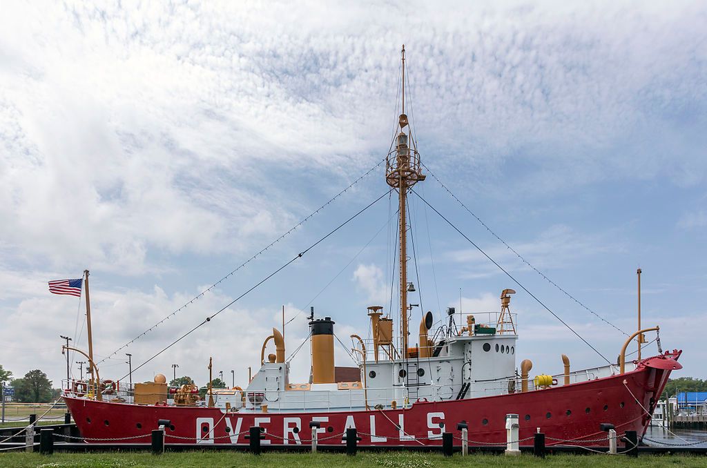 The Lightship Overfalls on a dock