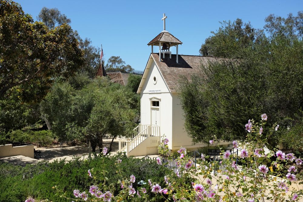Exterior of a church at Heritage Hill Historic Park