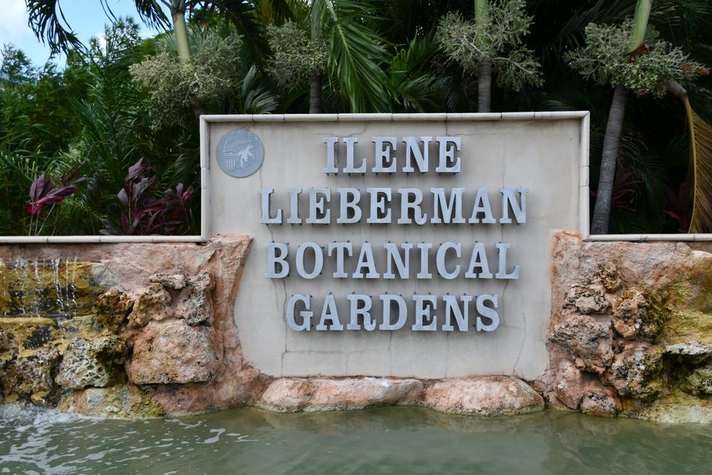 Signage of Ilene Lieberman Botanical Garden
