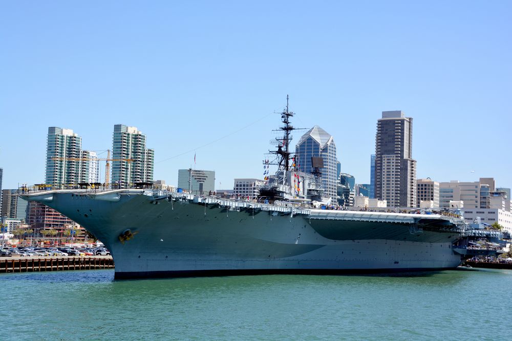 Exterior of the the USS Midway Museum
