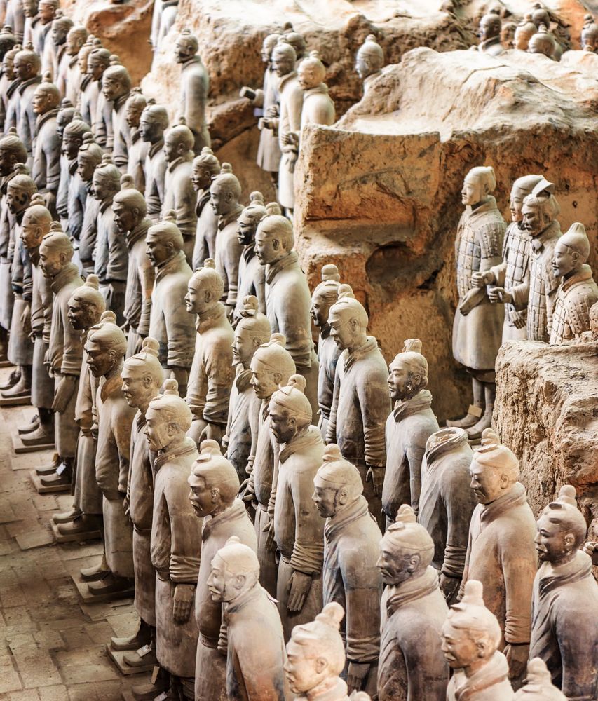 View of Life-Size Terracotta Warriors