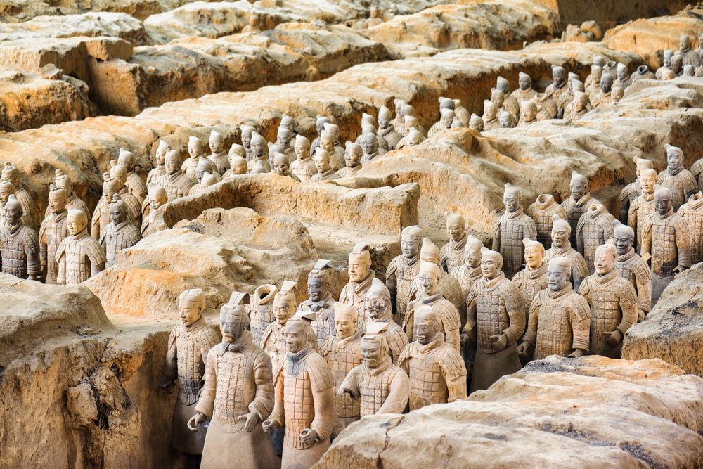 View of Life-Size Terracotta Warriors