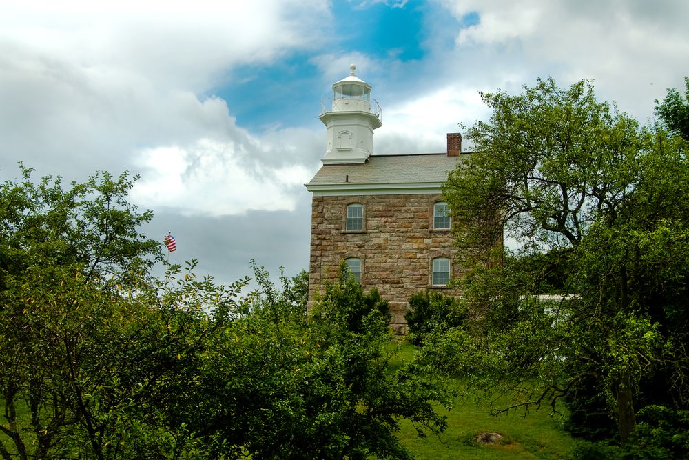 View of Great Captain Island lighthouse