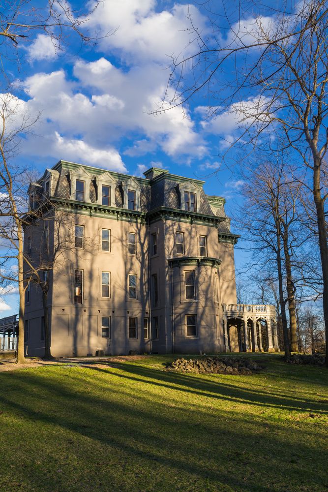 Side view of the Historic Hegeler Carus Mansion