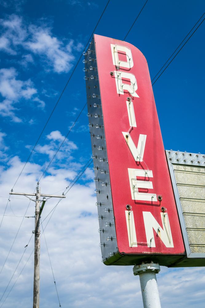 Signage of Sky View Drive-In