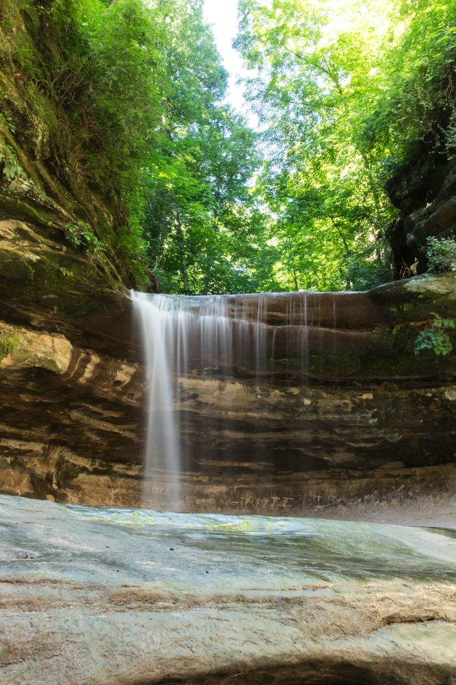 A waterfall at Starved Rock State Park