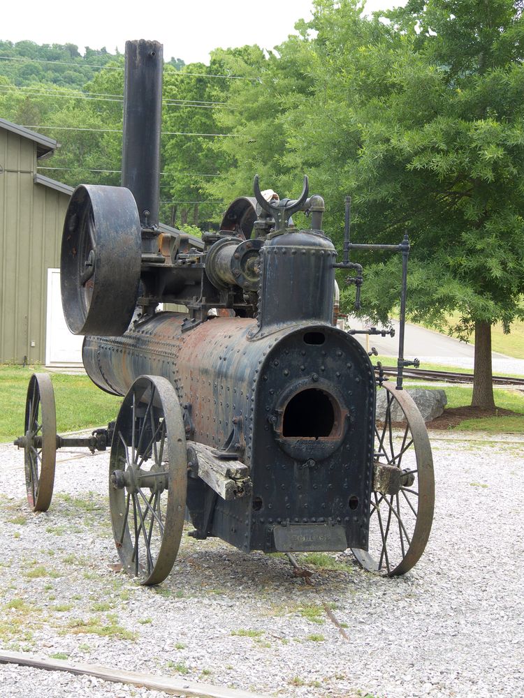 A Frick steam engine in The Little River Railroad and Lumber Company Museum