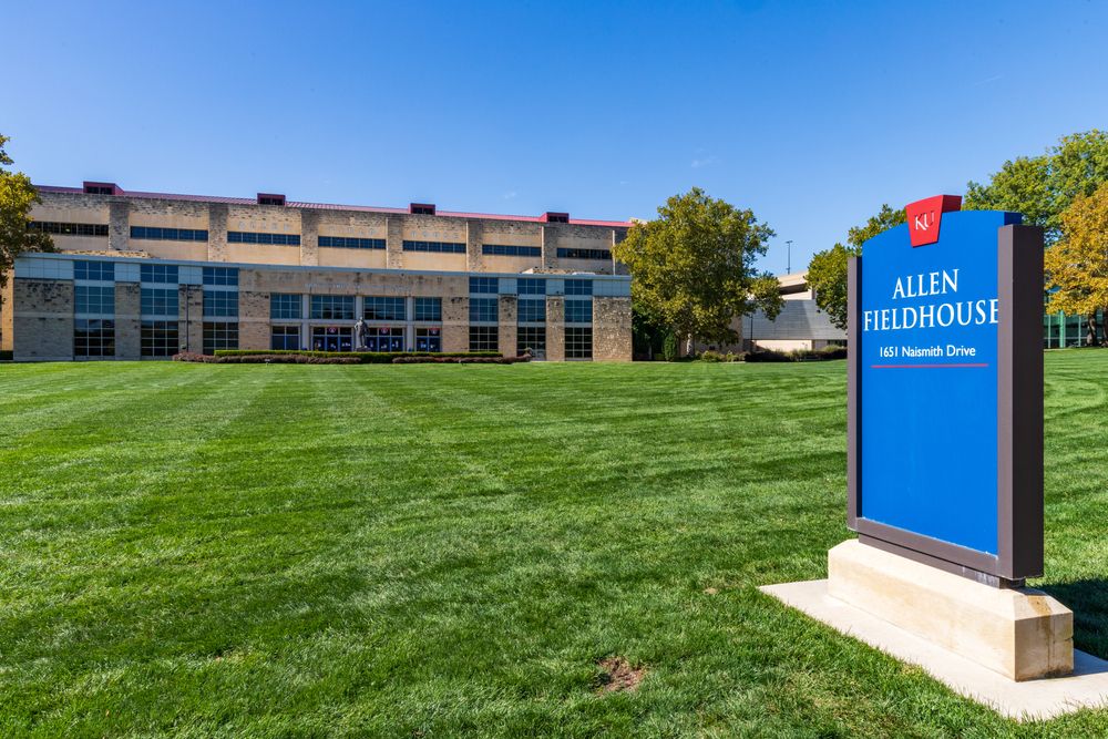Signage of Allen Fieldhouse